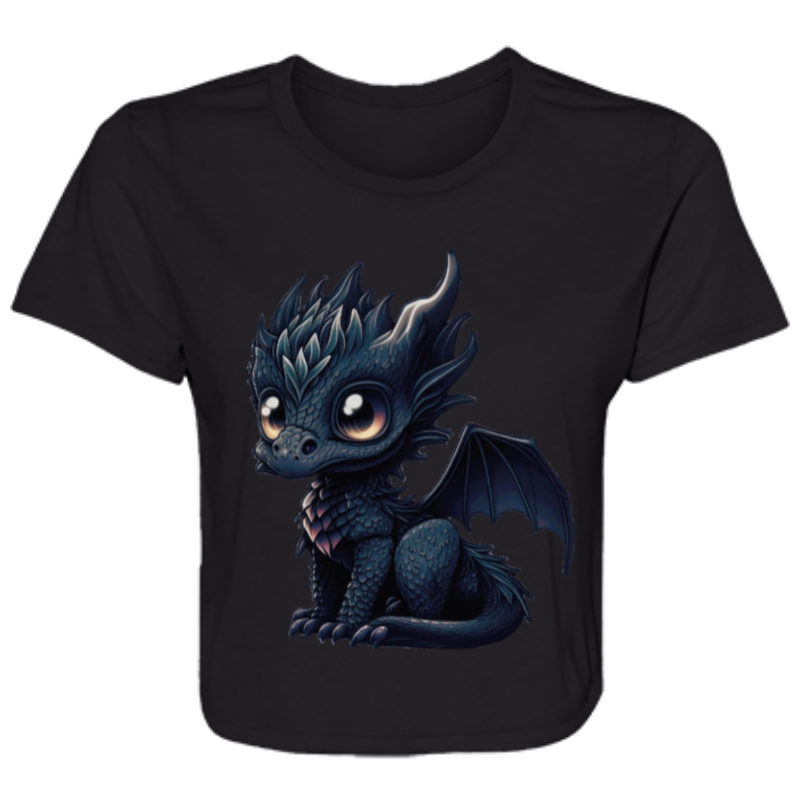 Baby Dragon Ladies' Flowy Cropped Tee