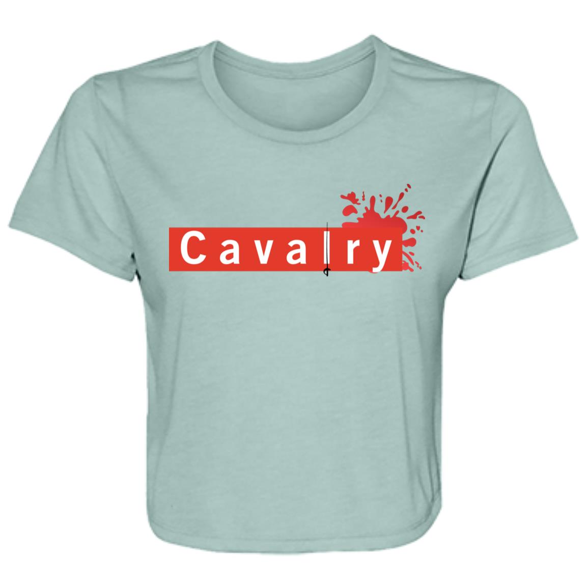 B8882 Ladies' Flowy Cropped Tee
