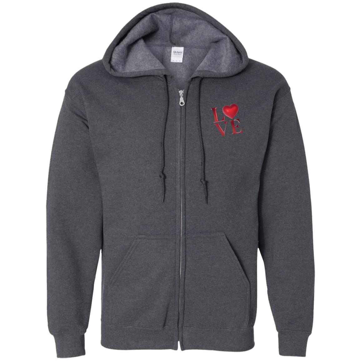 Love Zip Up Hooded Sweatshirt