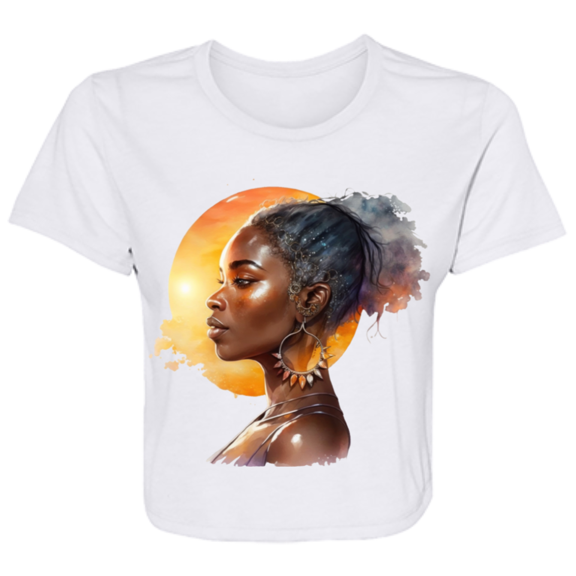 “Her Glow” Flowy Cropped Tee