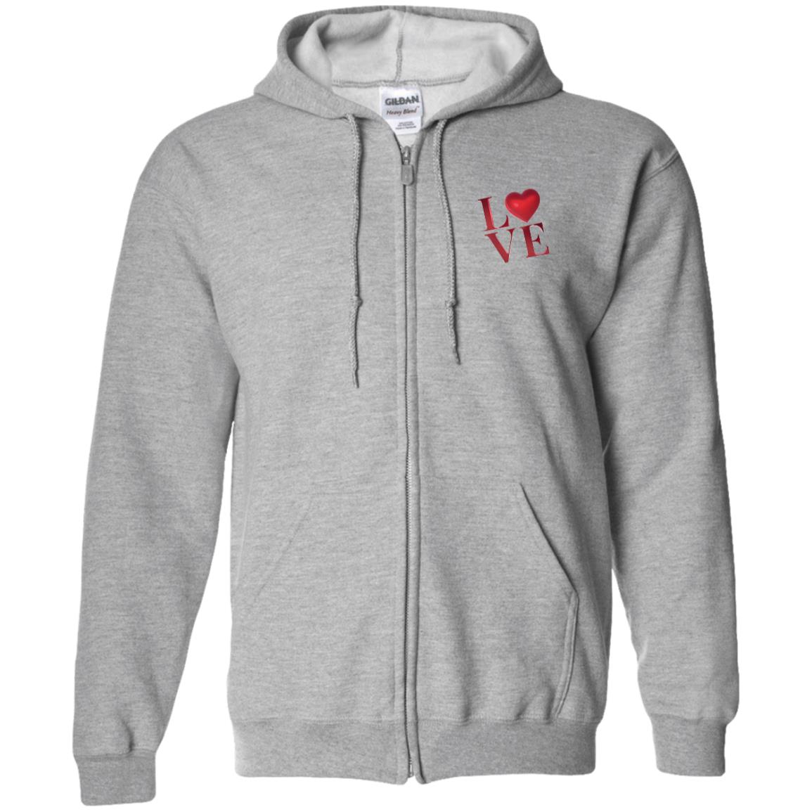 Love Zip Up Hooded Sweatshirt