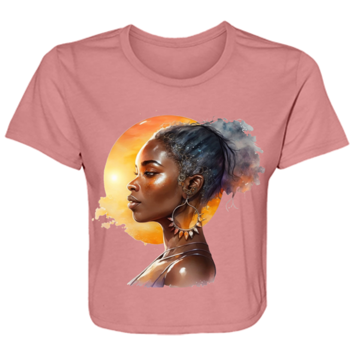 “Her Glow” Flowy Cropped Tee