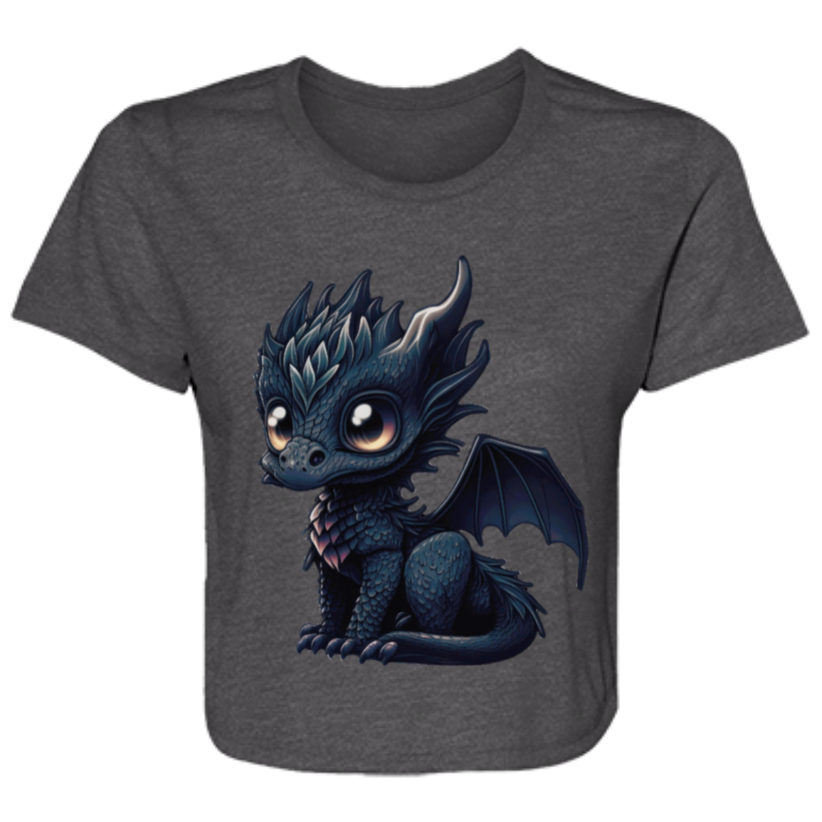 Baby Dragon Ladies' Flowy Cropped Tee