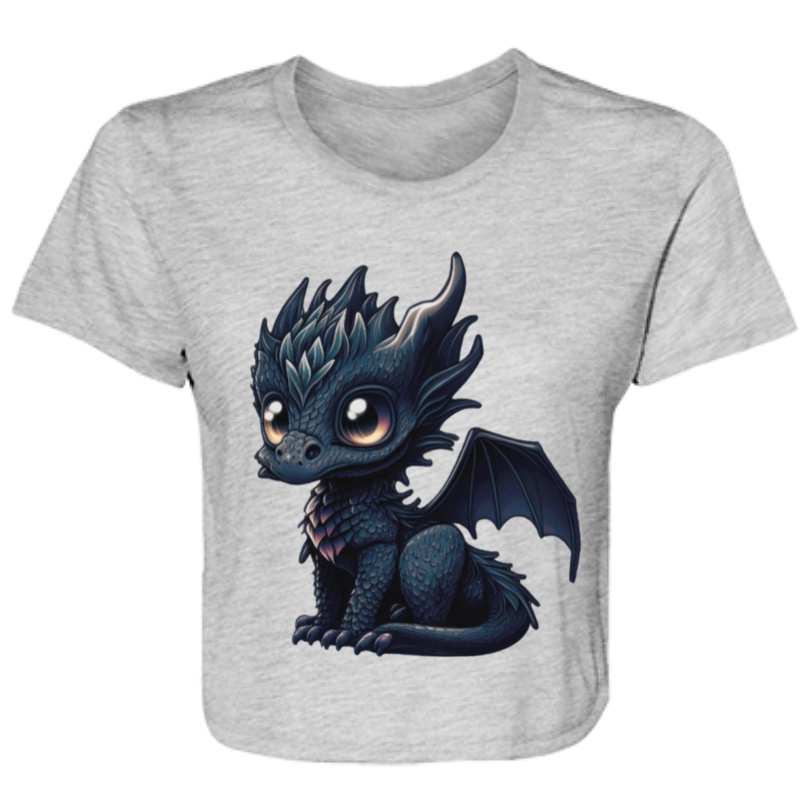 Baby Dragon Ladies' Flowy Cropped Tee