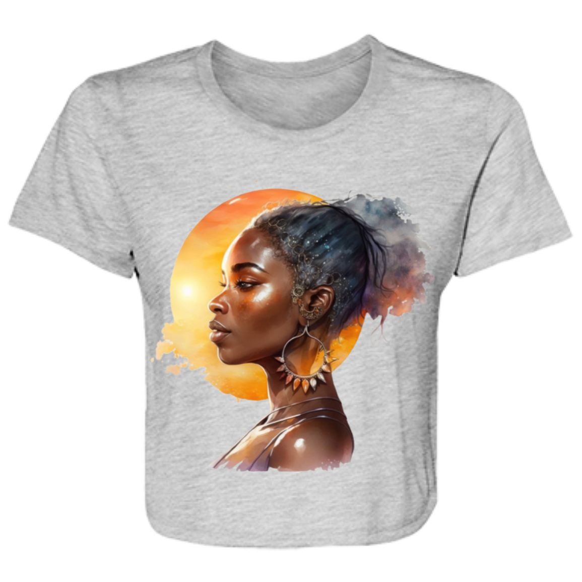 “Her Glow” Flowy Cropped Tee