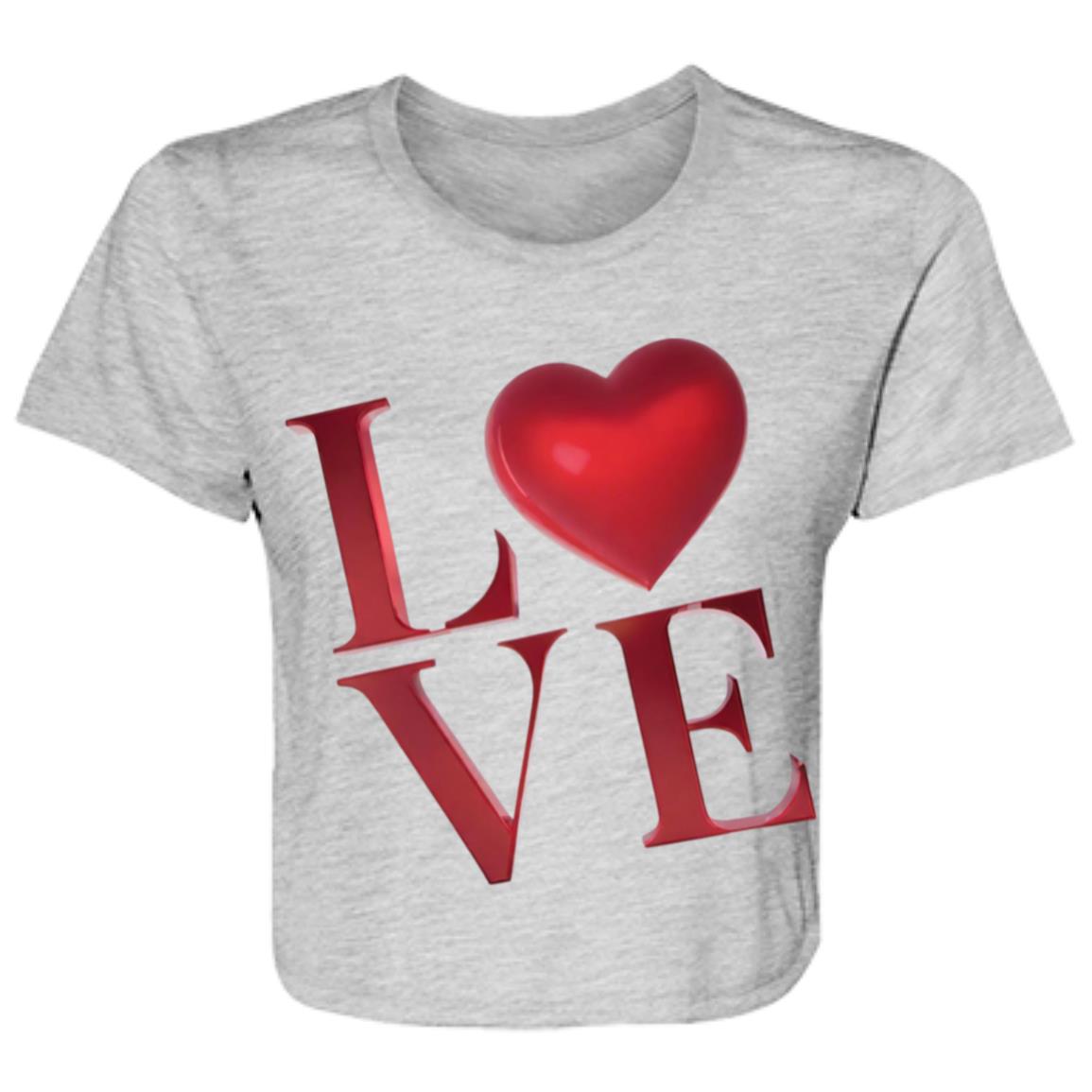 Love 2 Ladies' Flowy Cropped Tee