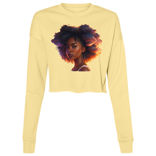 Golden Goddess Cropped Fleece Crew