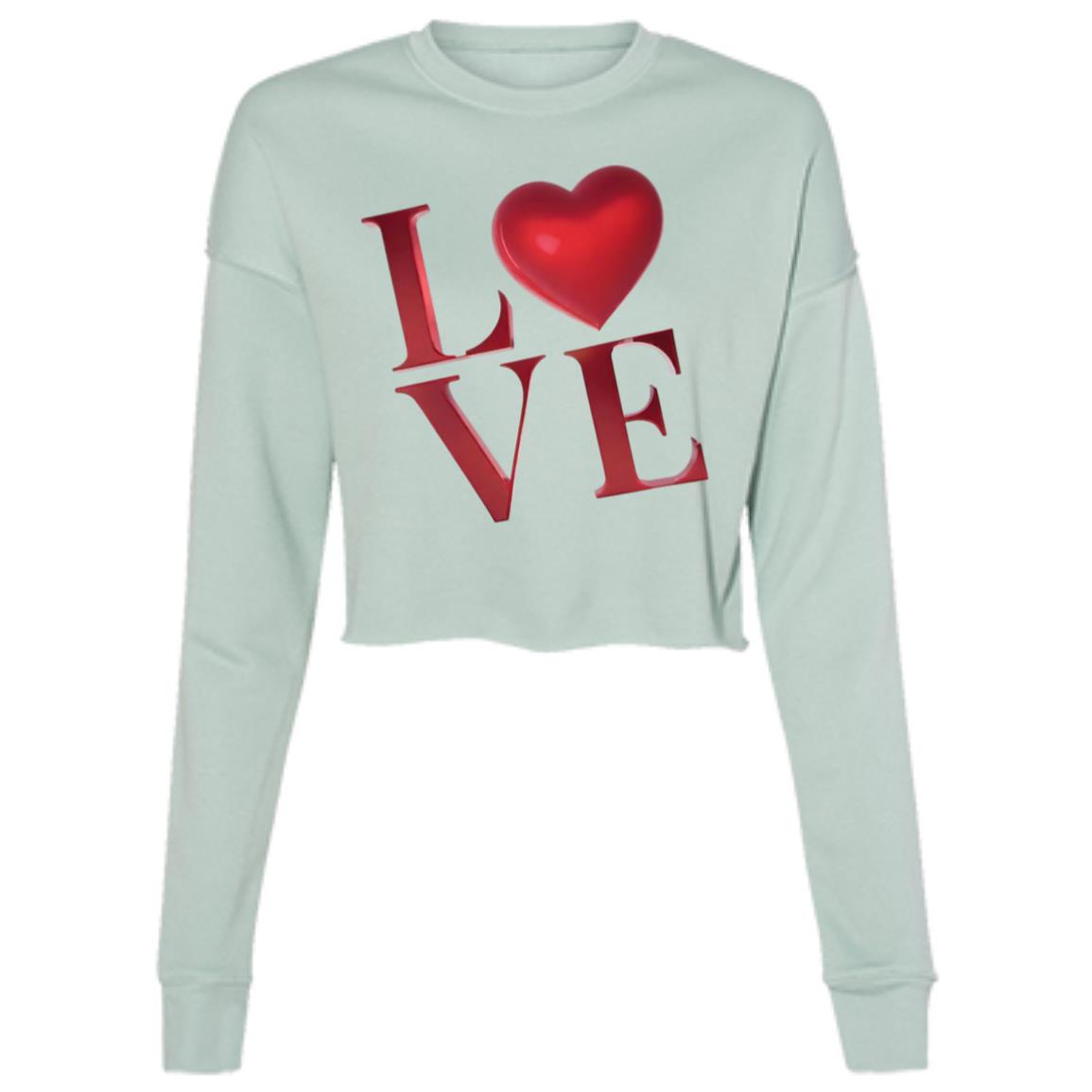 Love Ladies' Cropped Fleece Crew