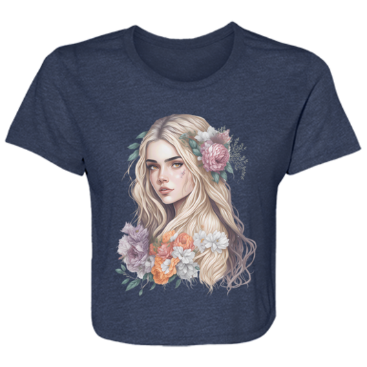 Fair Maiden Ladies' Flowy Cropped Tee