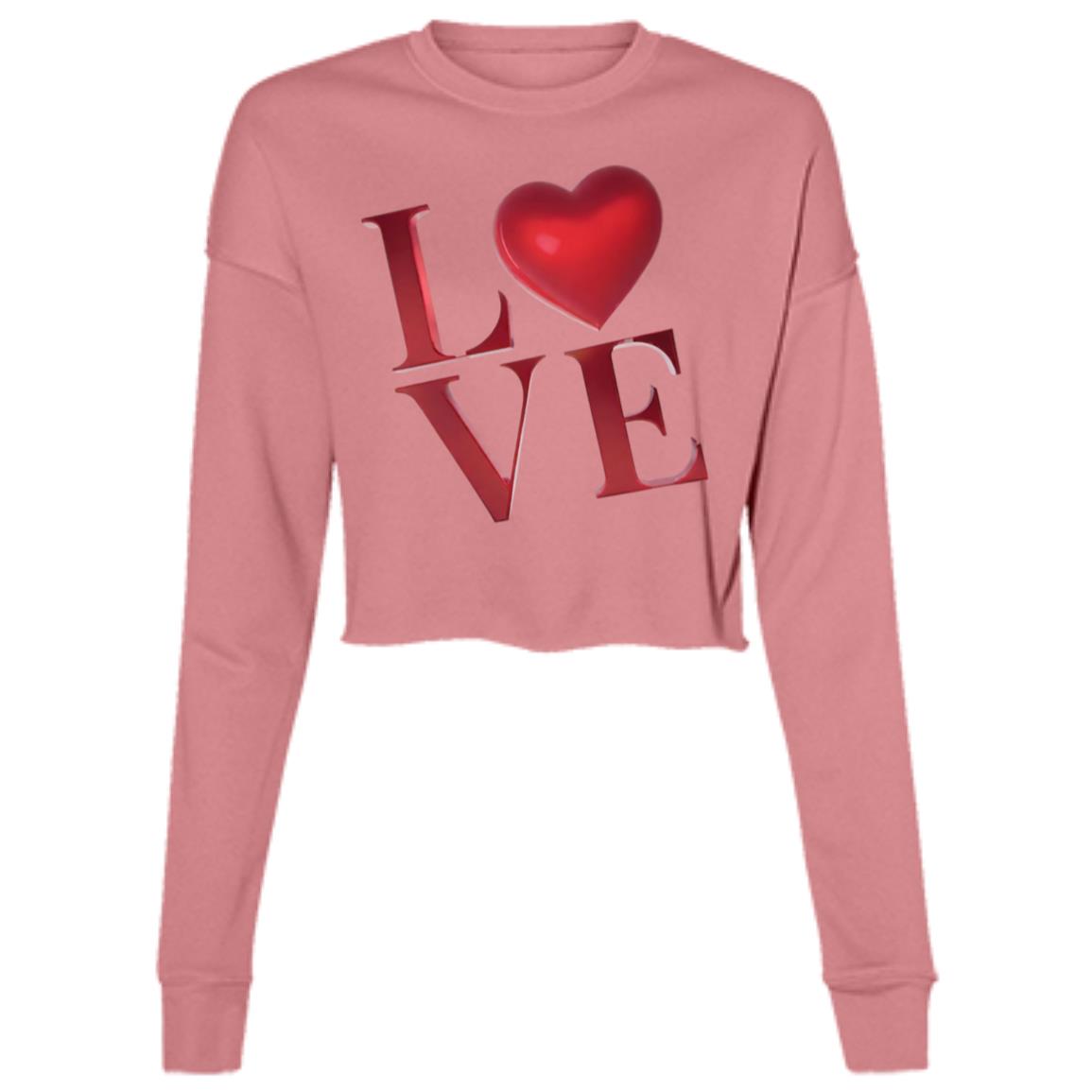 Love Ladies' Cropped Fleece Crew