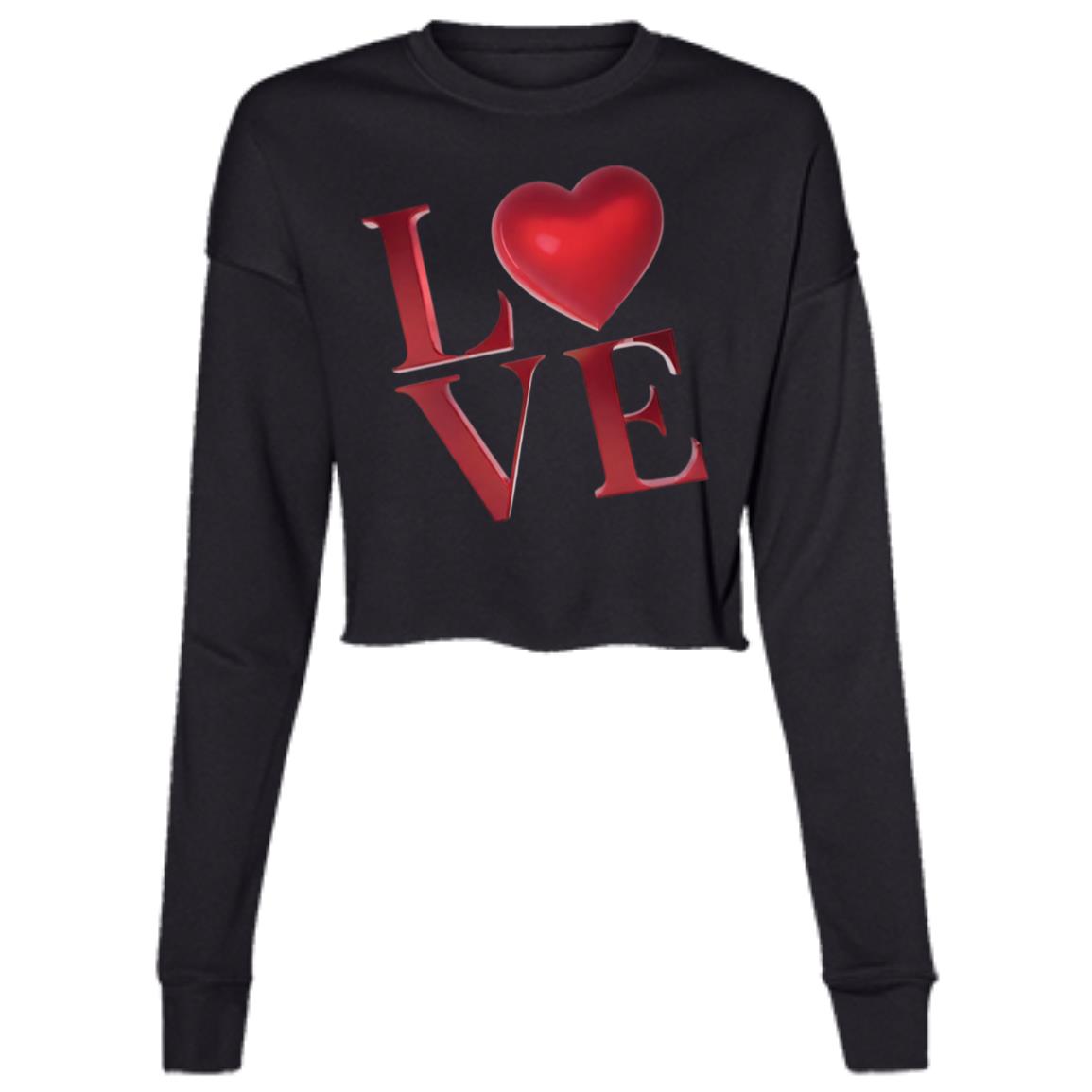 Love Ladies' Cropped Fleece Crew