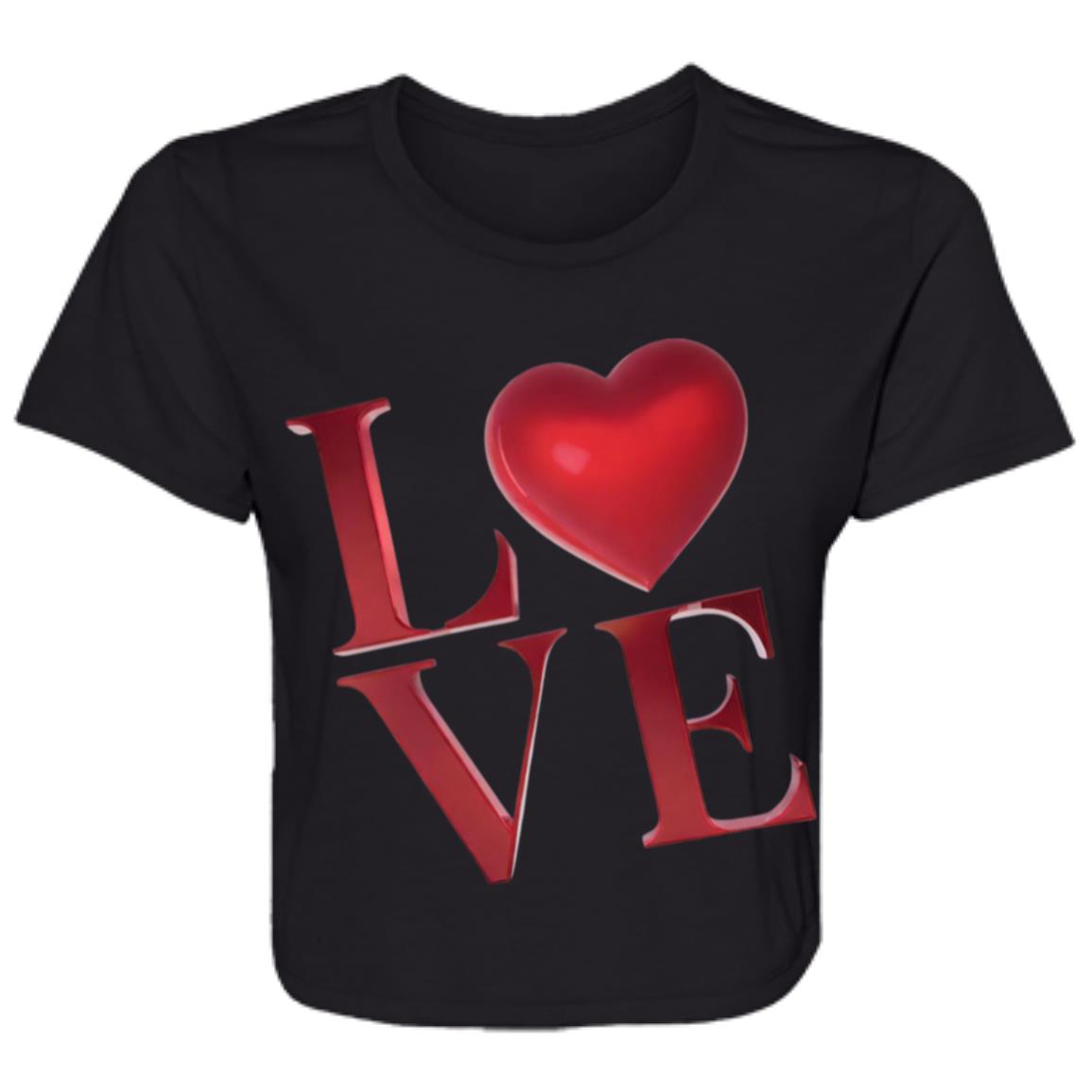 Love 2 Ladies' Flowy Cropped Tee