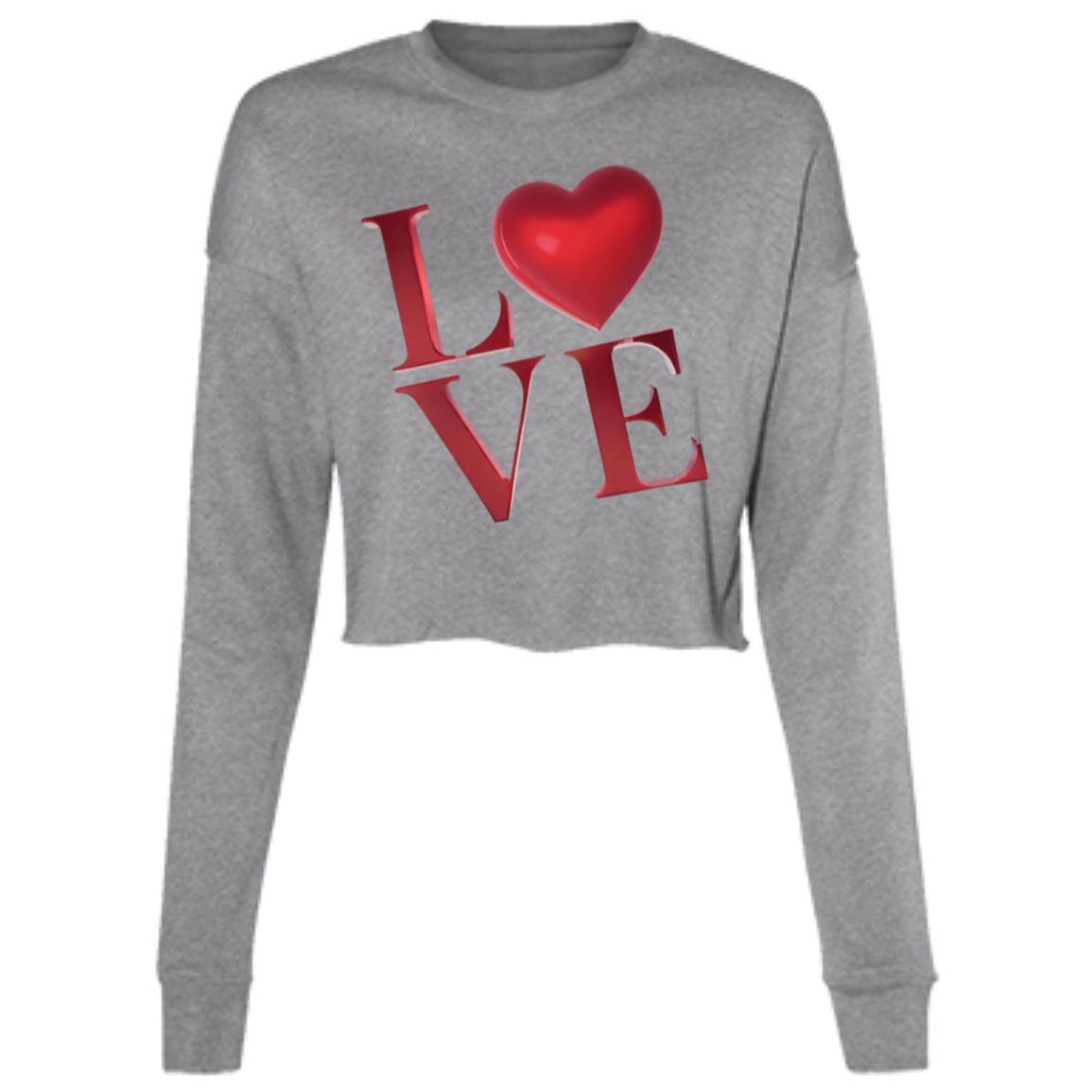 Love Ladies' Cropped Fleece Crew