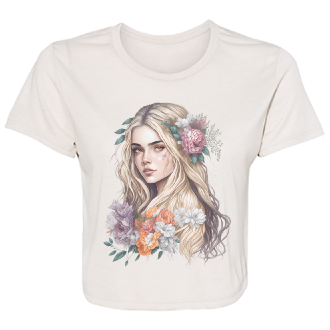 Fair Maiden Ladies' Flowy Cropped Tee