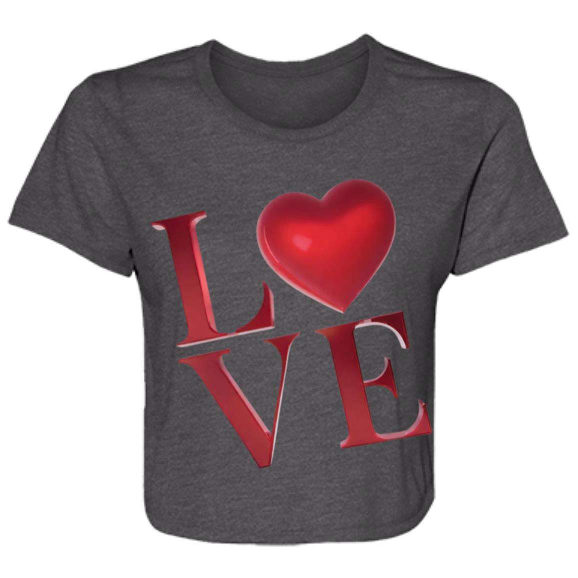 Love 2 Ladies' Flowy Cropped Tee