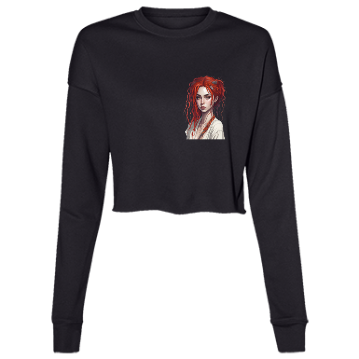 Fierce and Fiery Ladies Cropped Hoodie