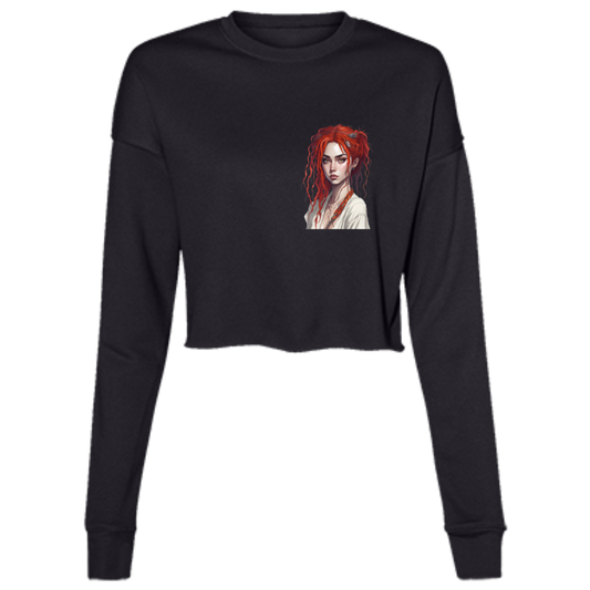 Fierce and Fiery Ladies Cropped Hoodie